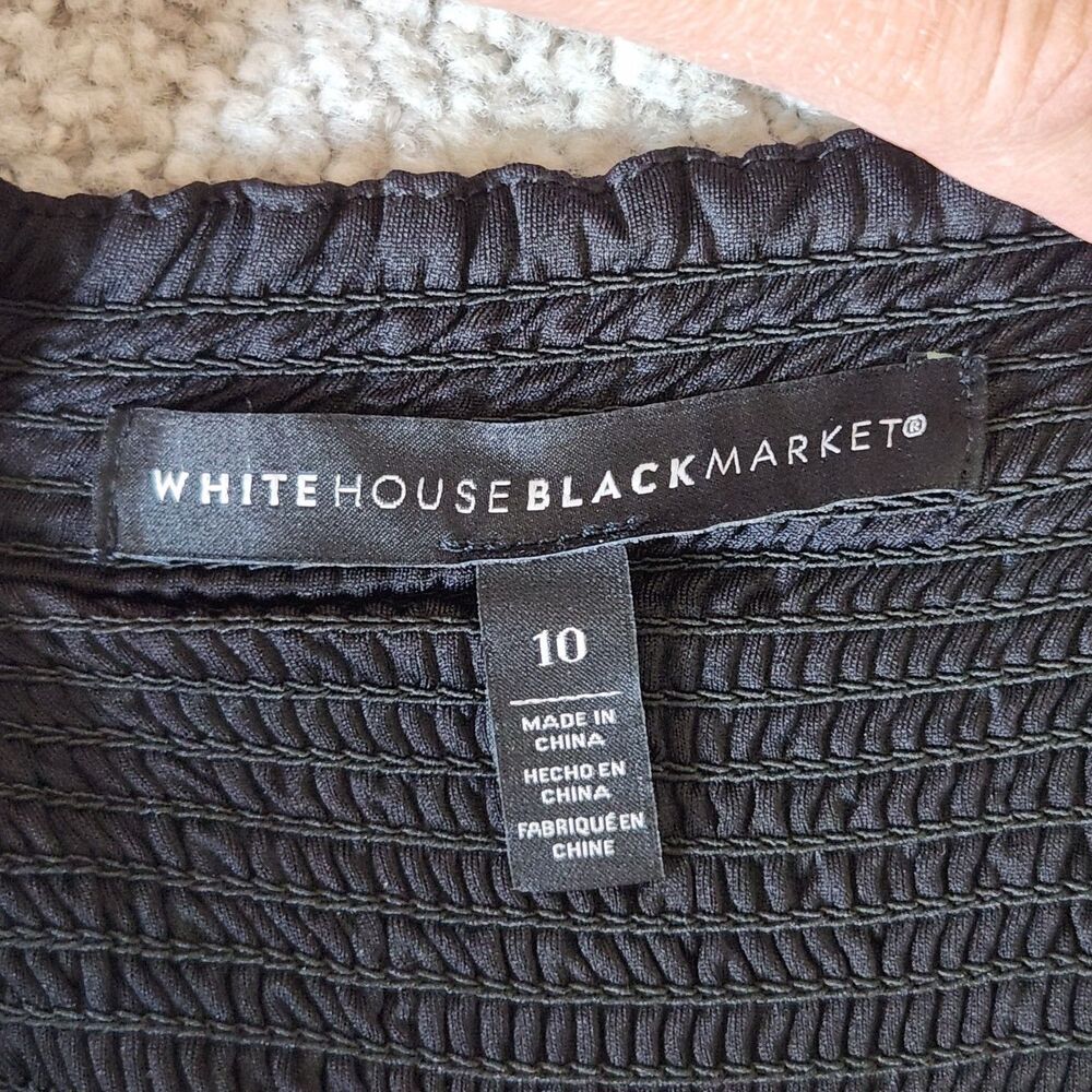 White House Black Market halter chiffon flowy palm leaf maxi dress size 10 - Picture 2 of 11